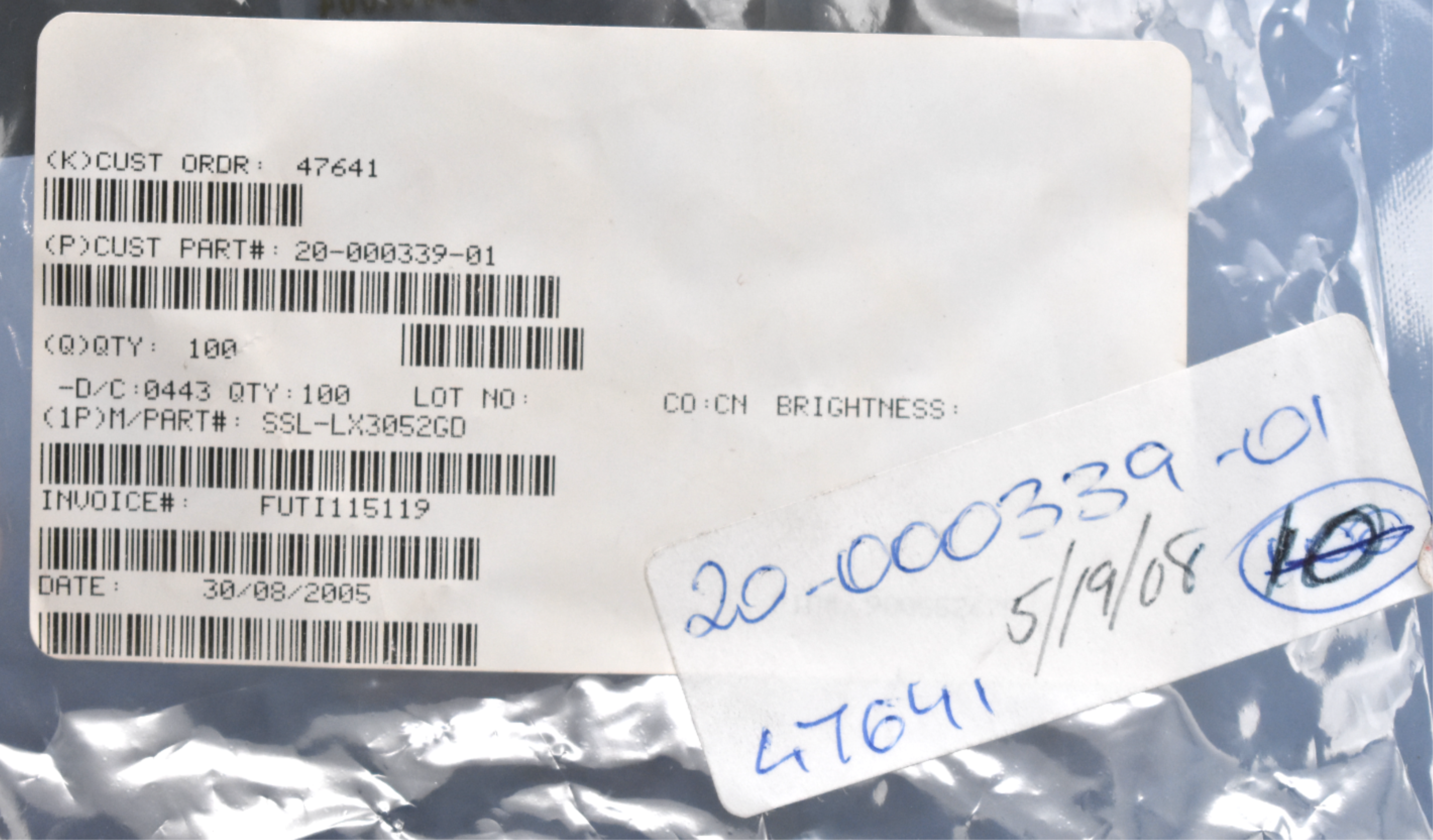 LUMEX SSL-LX3052GD LED GREEN DIFFUSED T-1 T/H (LOT OF 11)